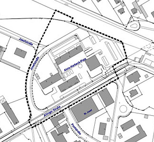 Bebauungsplan Nr. 9 VB für den Bereich des Alois-Harbeck-Platzes zwischen Allinger Straße, Josefstraße und Bahnlinie